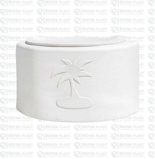 Karavan Ön Bagaj Çantası - Beyaz - Palmiye Model